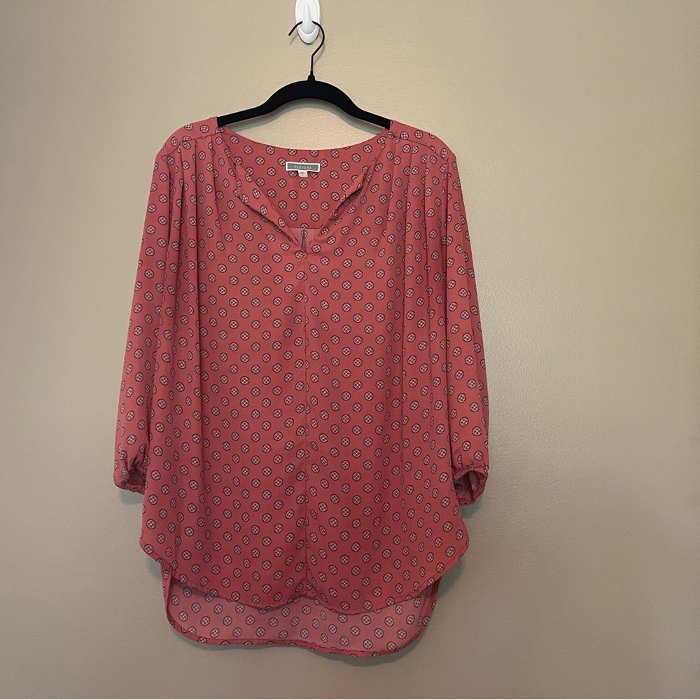 Pleione Women's Blouse, Bell Sleeve, Large